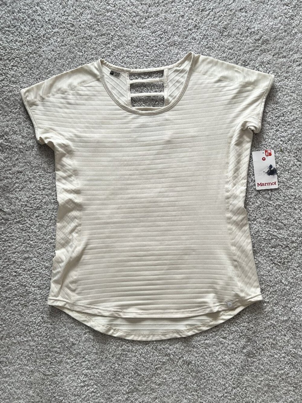 Marmot Kitsilano SS Women's Tech Top Large Cream/Ivory NWT
